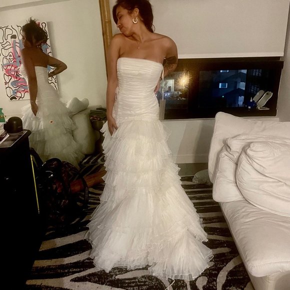 NWT ROSA CLARA WEDDING GOWN UNALTERED SAMPLE - Picture 4 of 16